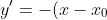 y'= -(x- x_0)sin(\theta)+ (y- y_0)cos(\theta)+ y_0